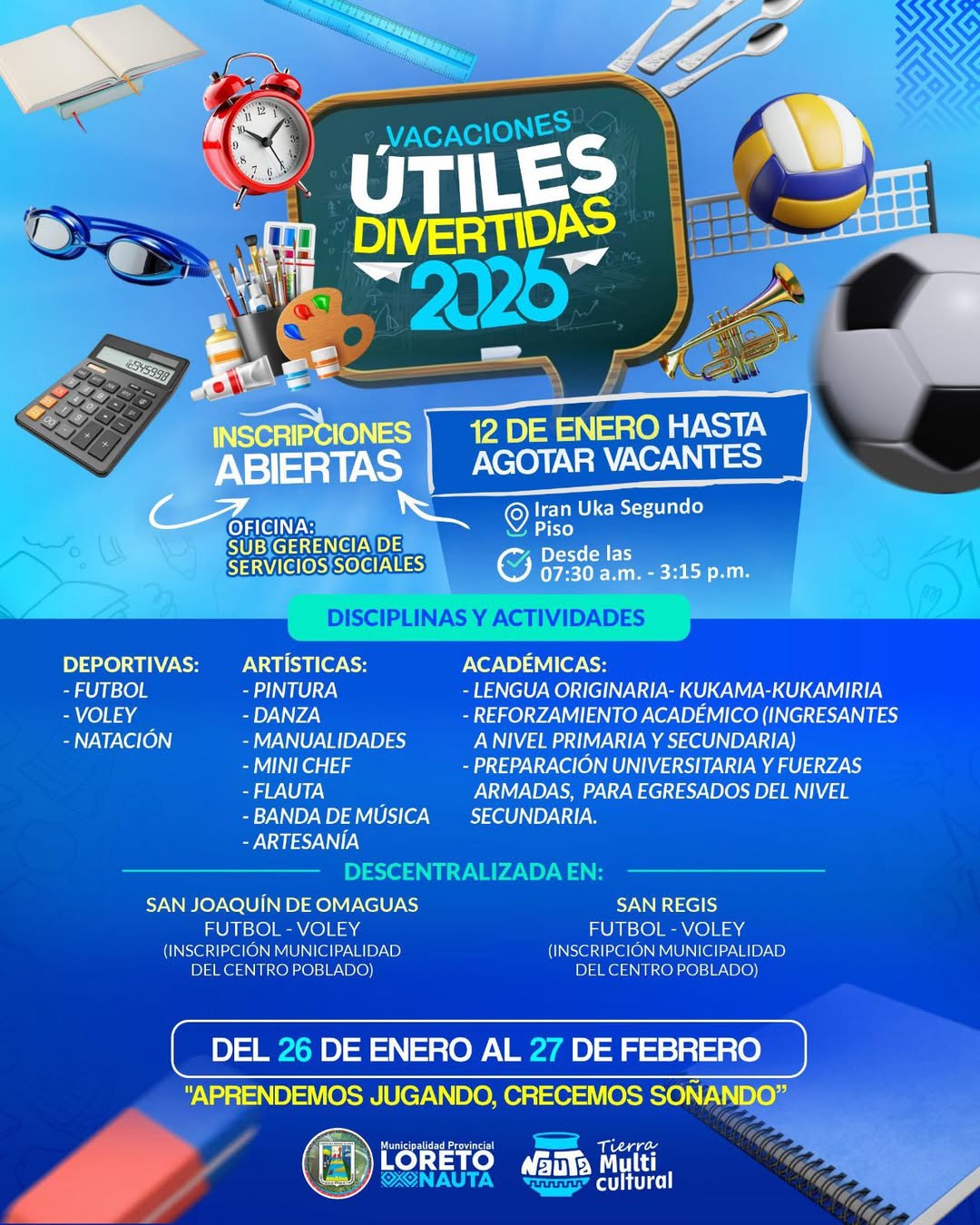 VACACIONES ÚTILES 2026 – LORETO NAUTA